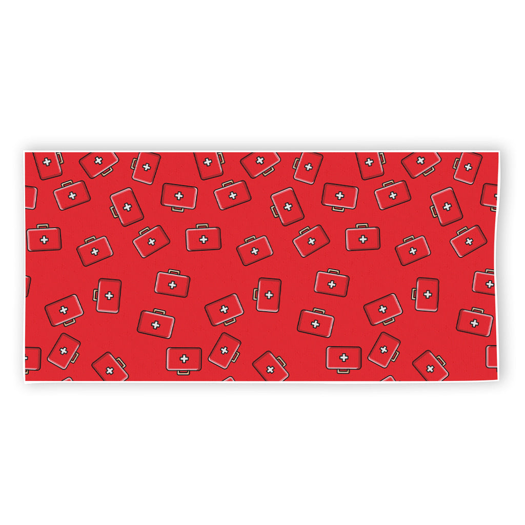 Paramedic First Aid Kit Pattern Print Beach Towel