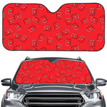 Paramedic First Aid Kit Pattern Print Car Windshield Sun Shade
