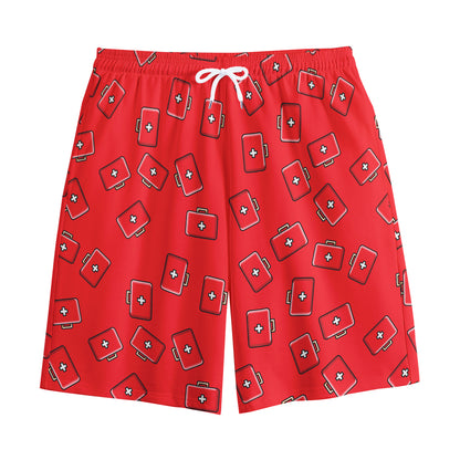 Paramedic First Aid Kit Pattern Print Cotton Shorts