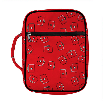 Paramedic First Aid Kit Pattern Print Front Pocket Bible Bag