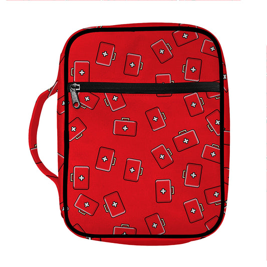 Paramedic First Aid Kit Pattern Print Front Pocket Bible Bag