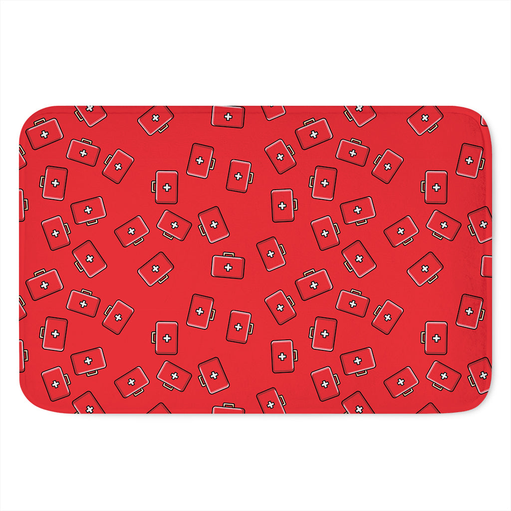 Paramedic First Aid Kit Pattern Print Indoor Door Mat