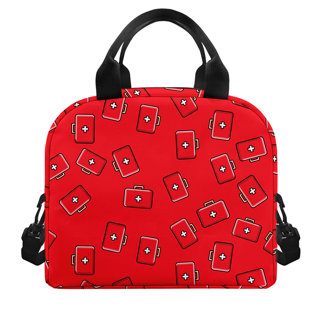 Paramedic First Aid Kit Pattern Print Insulated Lunch Bag
