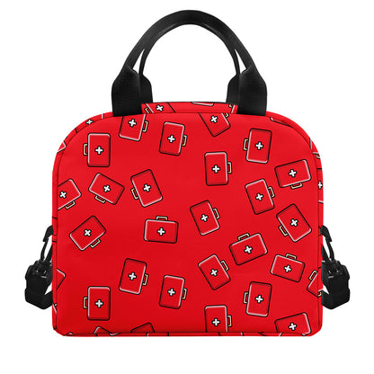 Paramedic First Aid Kit Pattern Print Insulated Lunch Bag