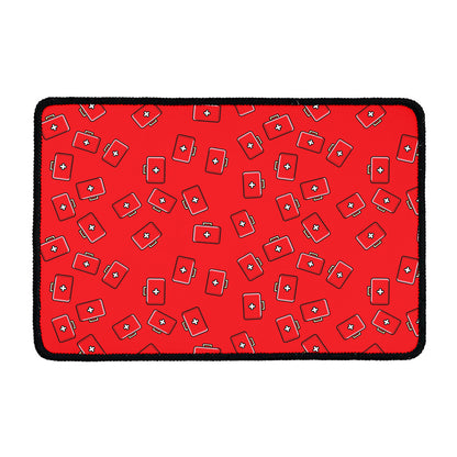 Paramedic First Aid Kit Pattern Print Kitchen Mat