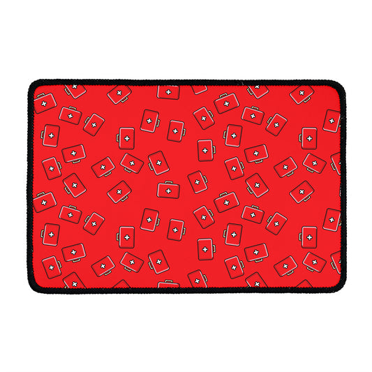 Paramedic First Aid Kit Pattern Print Kitchen Mat