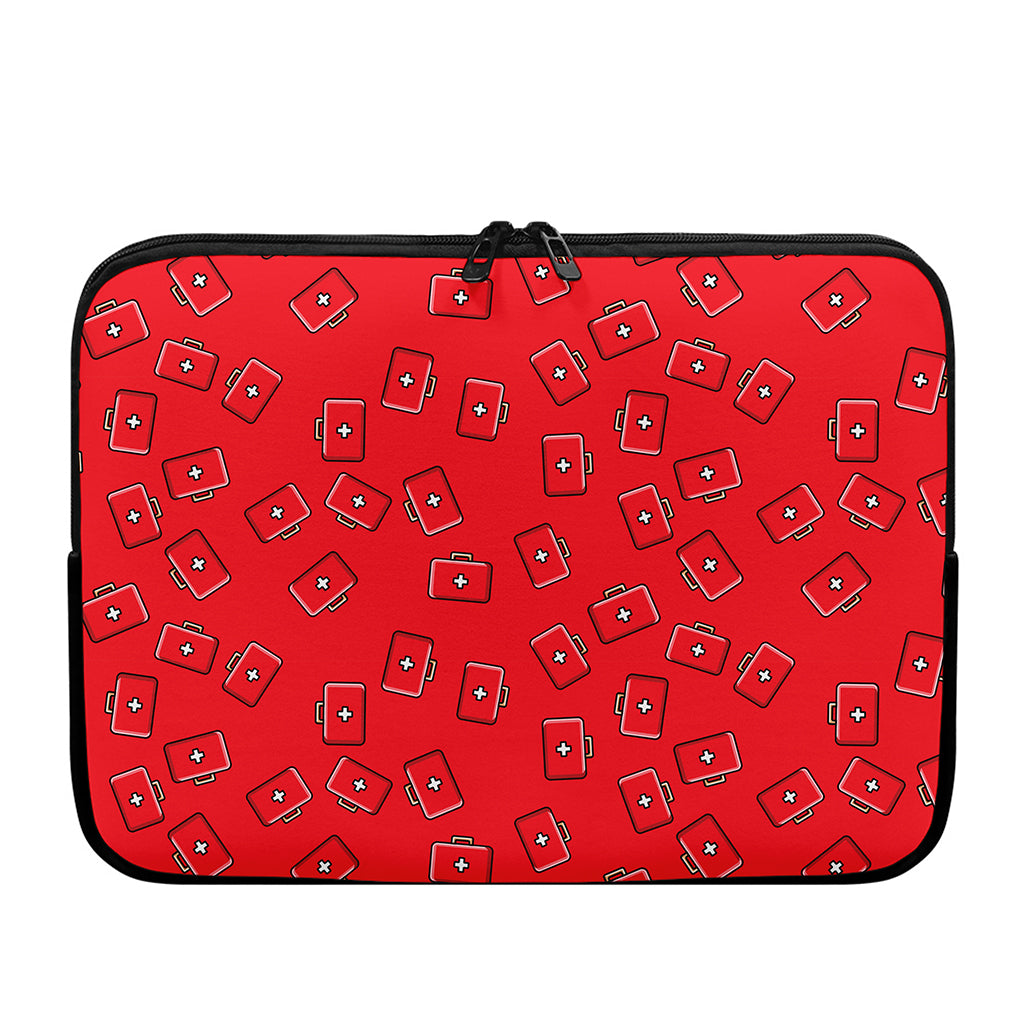 Paramedic First Aid Kit Pattern Print Laptop Sleeve
