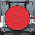Paramedic First Aid Kit Pattern Print Leather Spare Tire Cover