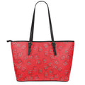 Paramedic First Aid Kit Pattern Print Leather Tote Bag With Zipper
