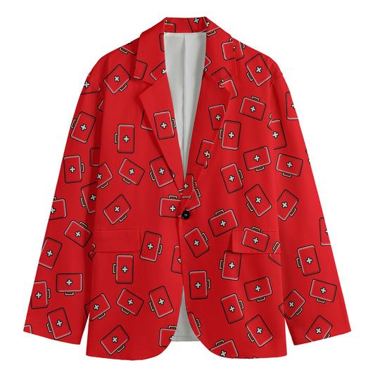 Paramedic First Aid Kit Pattern Print Men's Blazer
