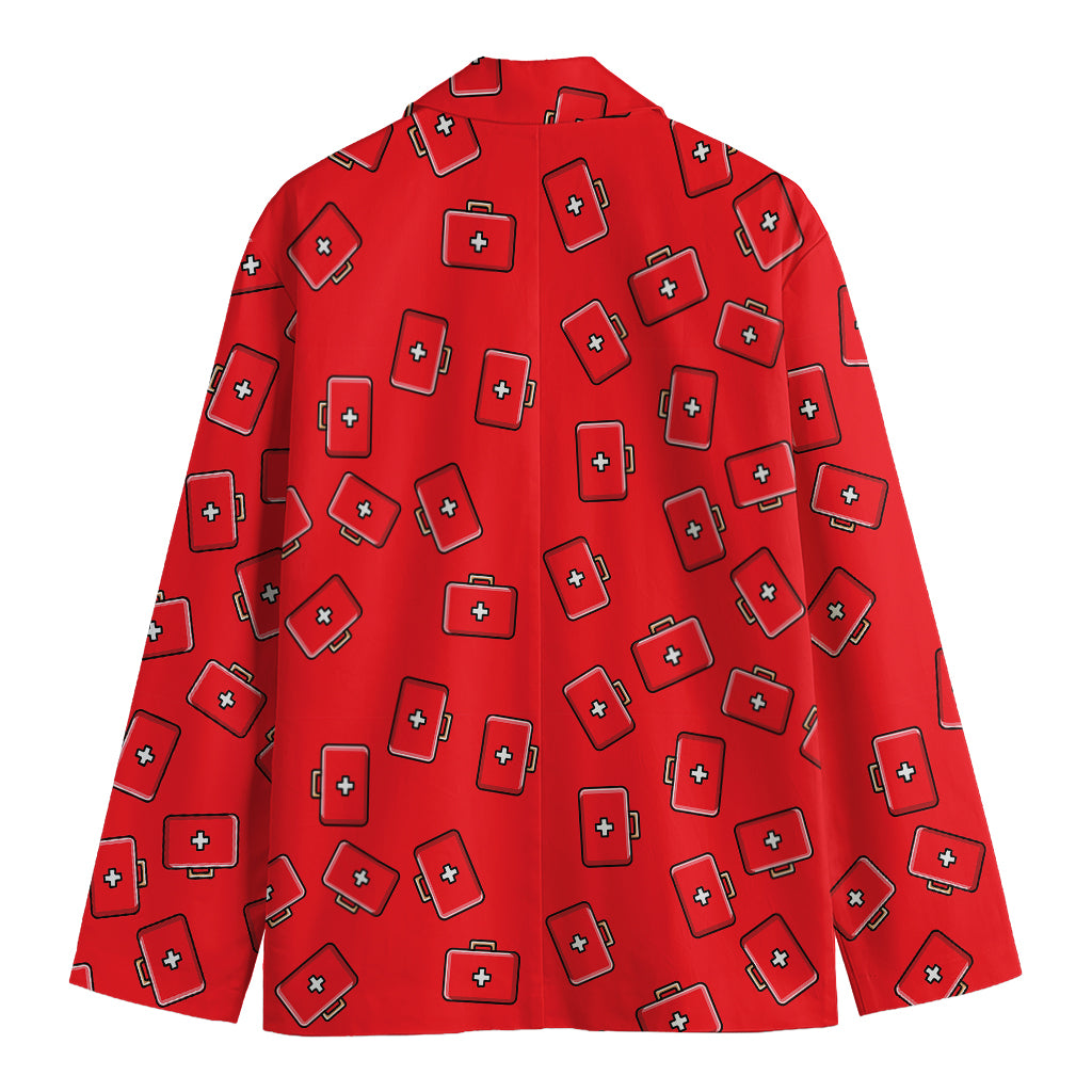 Paramedic First Aid Kit Pattern Print Men's Blazer