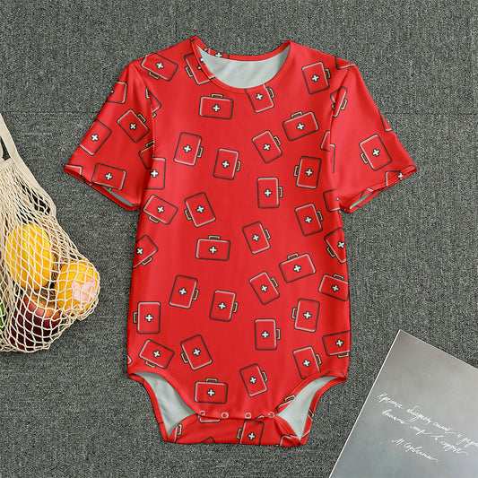 Paramedic First Aid Kit Pattern Print Men's Bodysuit