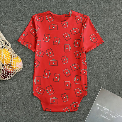 Paramedic First Aid Kit Pattern Print Men's Bodysuit