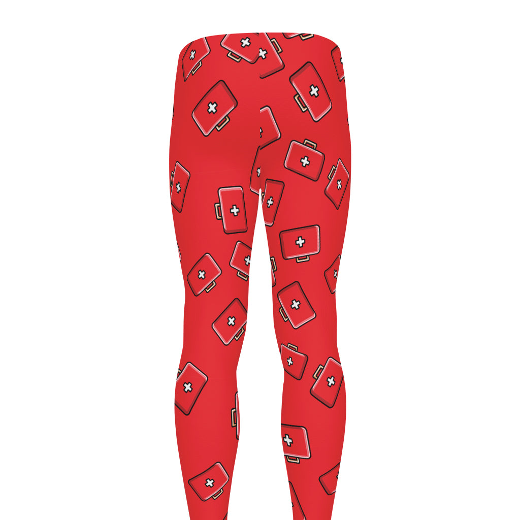 Paramedic First Aid Kit Pattern Print Men's leggings