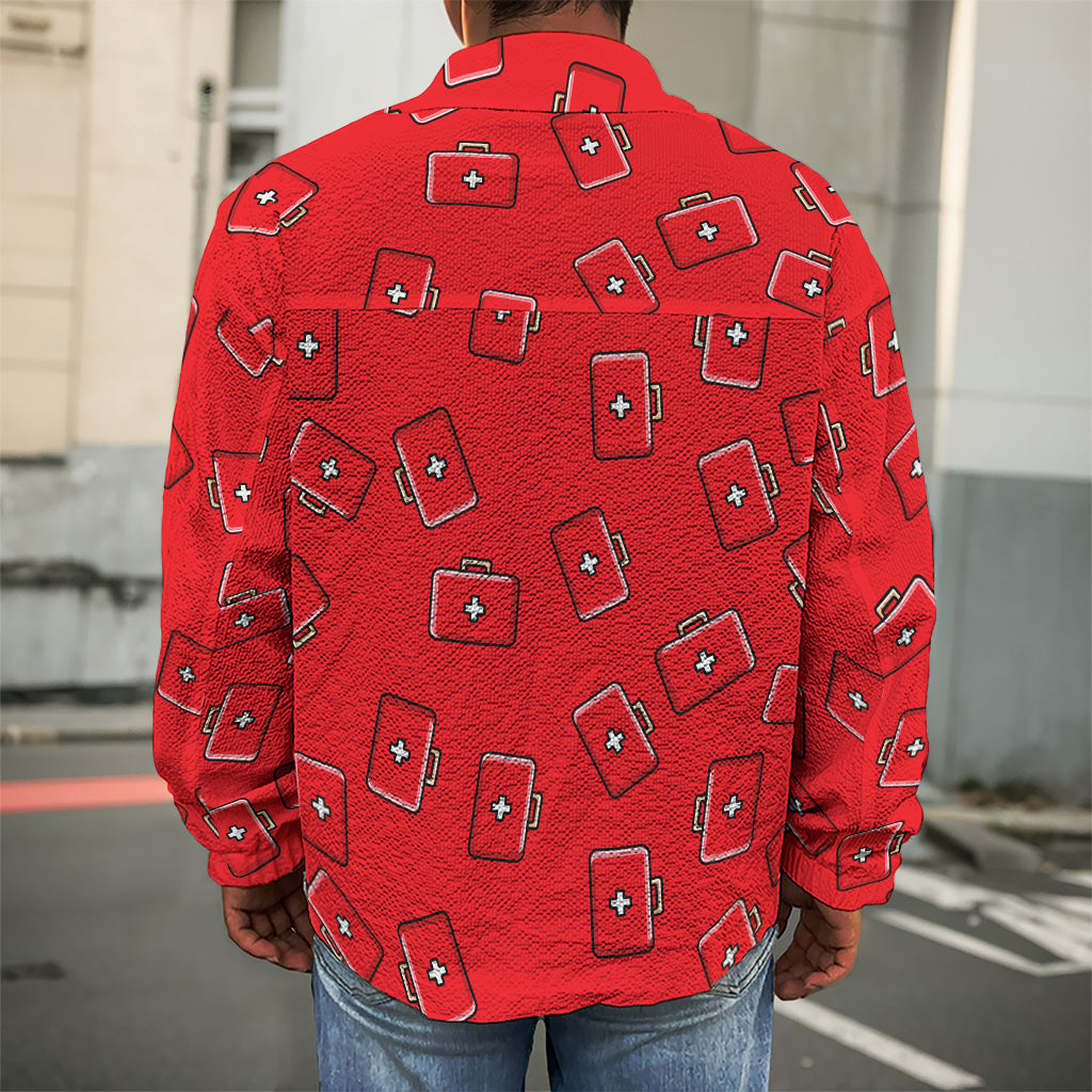 Paramedic First Aid Kit Pattern Print Men's Shirt Jacket