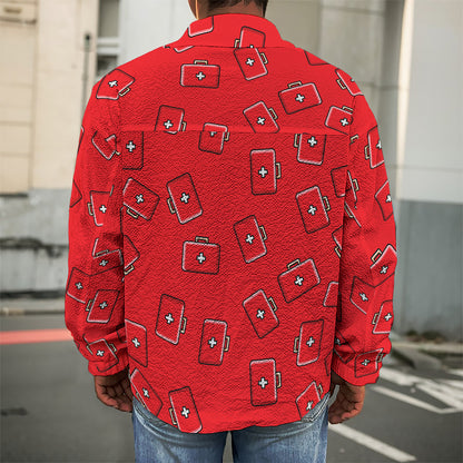 Paramedic First Aid Kit Pattern Print Men's Shirt Jacket