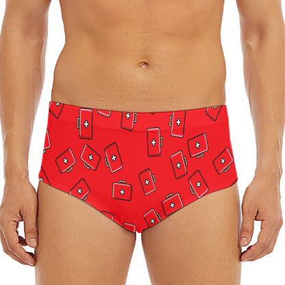 Paramedic First Aid Kit Pattern Print Men's Triangle Swim Briefs