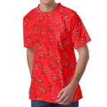 Paramedic First Aid Kit Pattern Print Men's Velvet T-Shirt