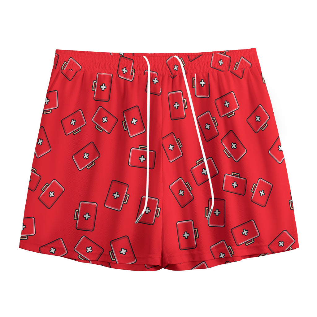 Paramedic First Aid Kit Pattern Print Mesh Shorts