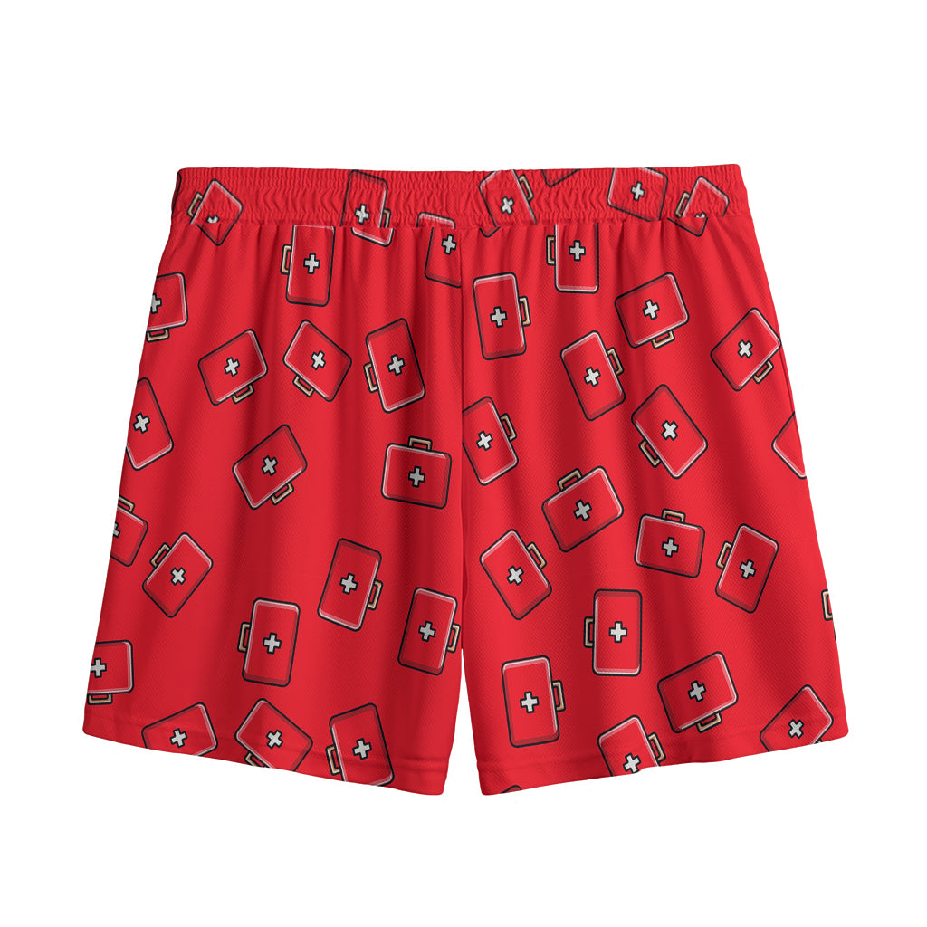 Paramedic First Aid Kit Pattern Print Mesh Shorts