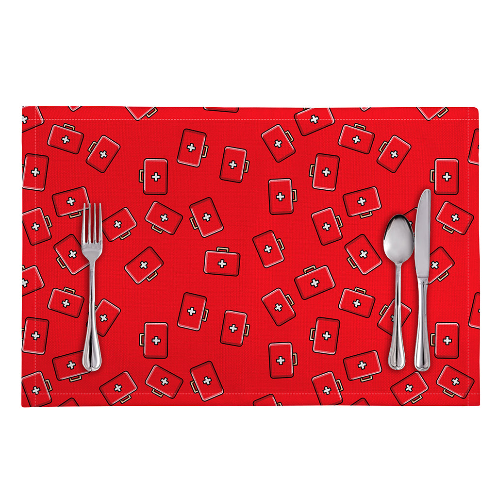 Paramedic First Aid Kit Pattern Print Placemat