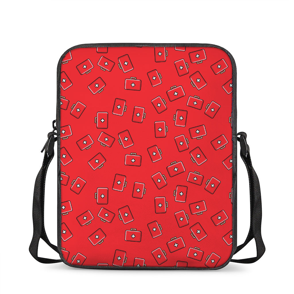 Paramedic First Aid Kit Pattern Print Rectangular Crossbody Bag