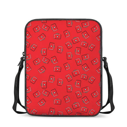 Paramedic First Aid Kit Pattern Print Rectangular Crossbody Bag