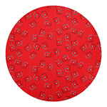 Paramedic First Aid Kit Pattern Print Round Blanket