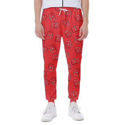 Paramedic First Aid Kit Pattern Print Scuba Joggers