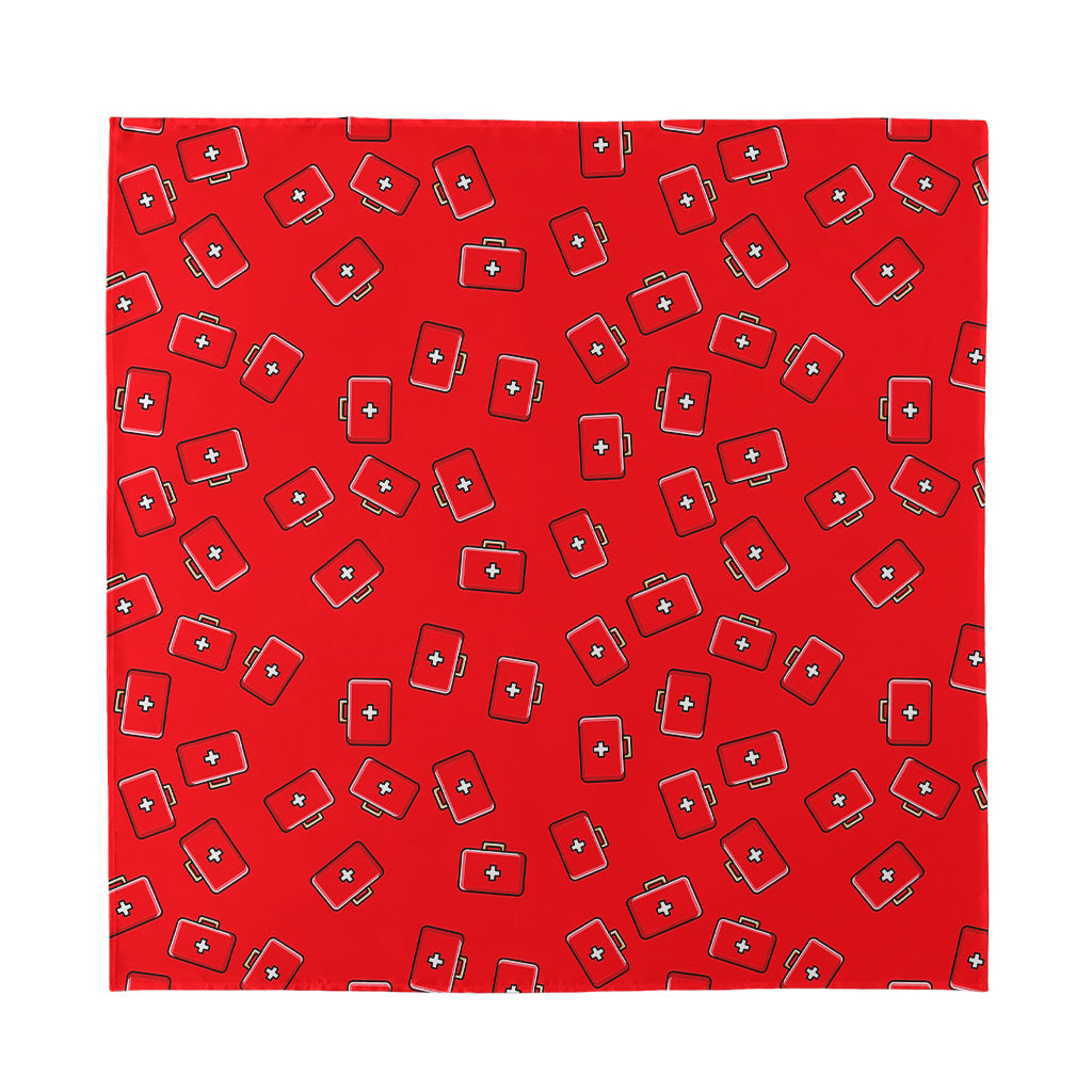 Paramedic First Aid Kit Pattern Print Silk Bandana