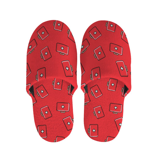 Paramedic First Aid Kit Pattern Print Slippers