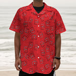 Paramedic First Aid Kit Pattern Print Textured Short Sleeve Shirt