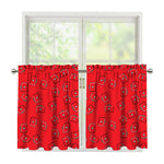 Paramedic First Aid Kit Pattern Print Tier Curtains