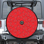 Paramedic First Aid Kit Pattern Print Tire Cover With Camera Hole