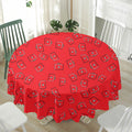 Paramedic First Aid Kit Pattern Print Waterproof Round Tablecloth