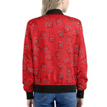 Paramedic First Aid Kit Pattern Print Women's Bomber Jacket