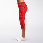 Paramedic First Aid Kit Pattern Print Women's Capri Leggings