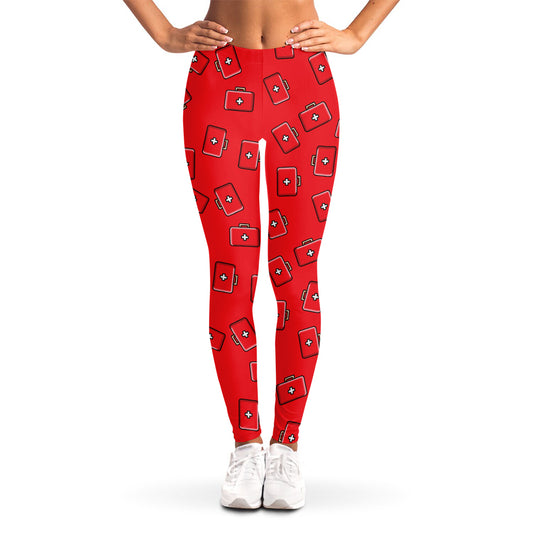 Paramedic First Aid Kit Pattern Print Women's Leggings