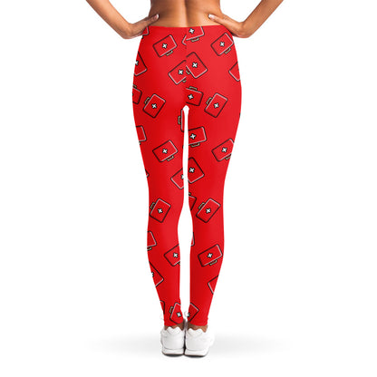 Paramedic First Aid Kit Pattern Print Women's Leggings