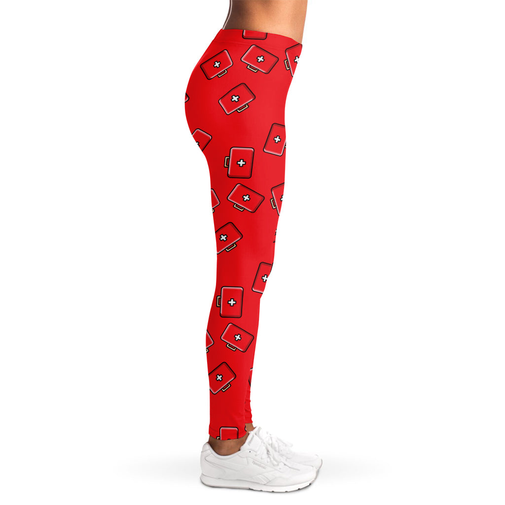 Paramedic First Aid Kit Pattern Print Women's Leggings