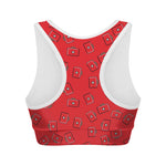 Paramedic First Aid Kit Pattern Print Women's Sports Bra