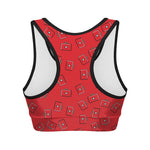 Paramedic First Aid Kit Pattern Print Women's Sports Bra