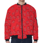 Paramedic First Aid Kit Pattern Print Zip Sleeve Bomber Jacket