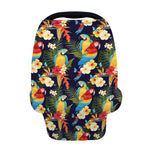 Parrot And Flower Pattern Print Baby Seat Cover