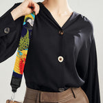 Parrot And Flower Pattern Print Bag Strap