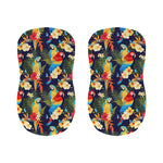 Parrot And Flower Pattern Print Bar Stool Covers