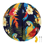 Parrot And Flower Pattern Print Basketball