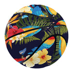 Parrot And Flower Pattern Print Basketball
