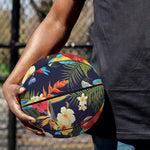 Parrot And Flower Pattern Print Basketball