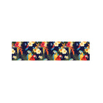 Parrot And Flower Pattern Print Bed Runner